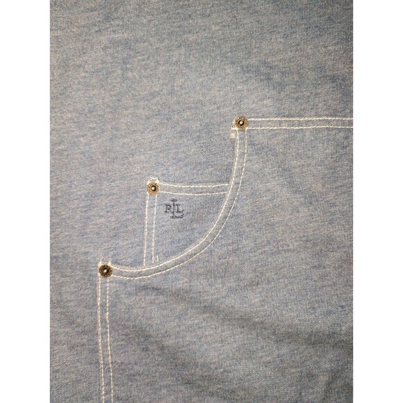 Ralph Lauren Jacket Women's 2X Full Zip Light Blue Hooded Old Money Green Label - Picture 5 of 9